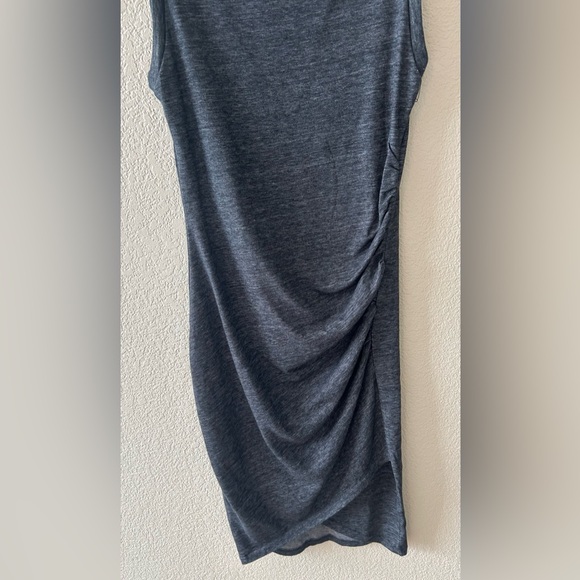NEW Treasure & Bond Ruched Dress In Grey Size XXS - Picture 3 of 8